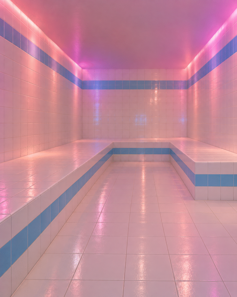 hammam moderne aux lumieres magenta et bleues.png
